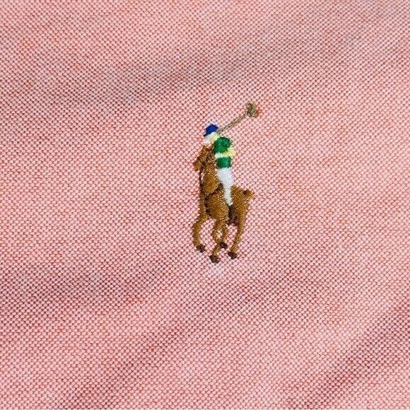 Ralph Lauren Shirt Men’s Sz.Large Orange Classic Fit Button Down Casual - Picture 2 of 7